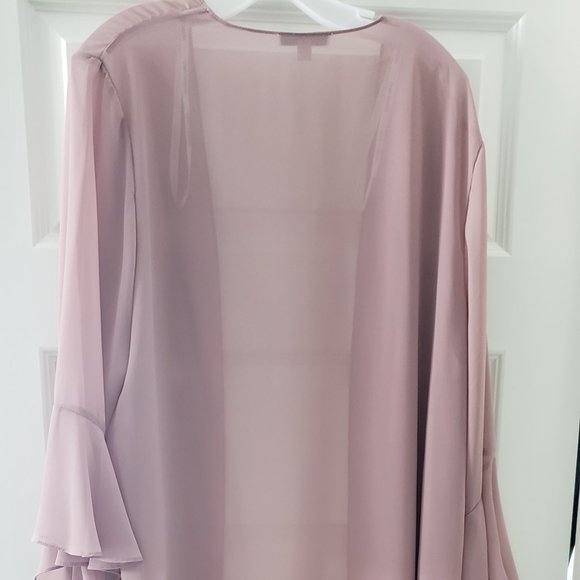 NWT: Oleg Cassini Mauve lace chiffon three piece pantsuit Size 20 - Picture 10 of 14